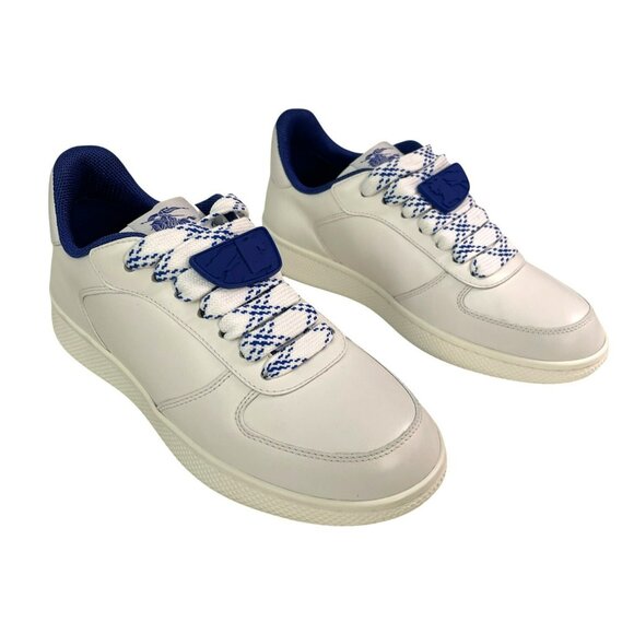 Burberry Terrace Leather Sneakers Extra Laces Sz 38 US 8 NEW - Picture 1 of 13